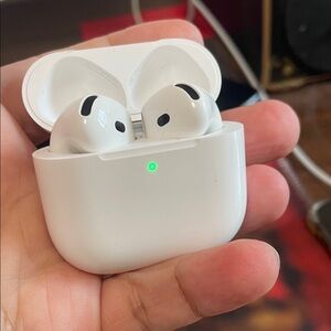 White Wireless Earbuds with Charging Case